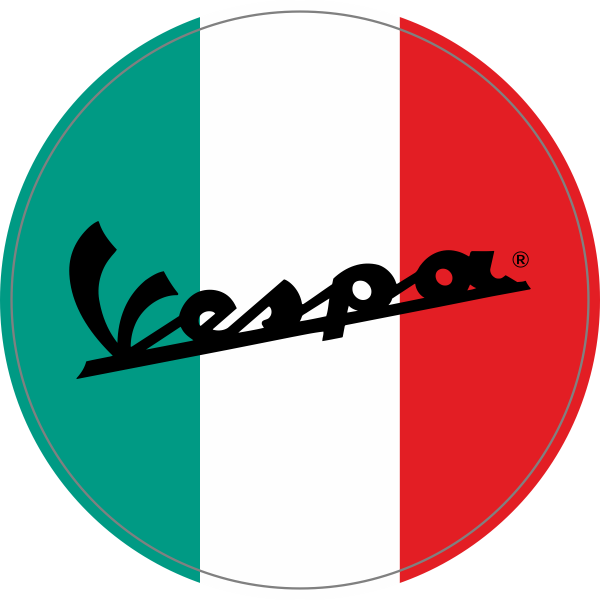 Vespa sticker met Italiaanse vlag