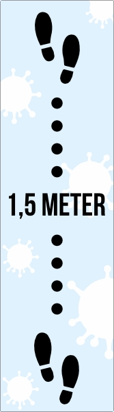 1,5 meter afstand sticker