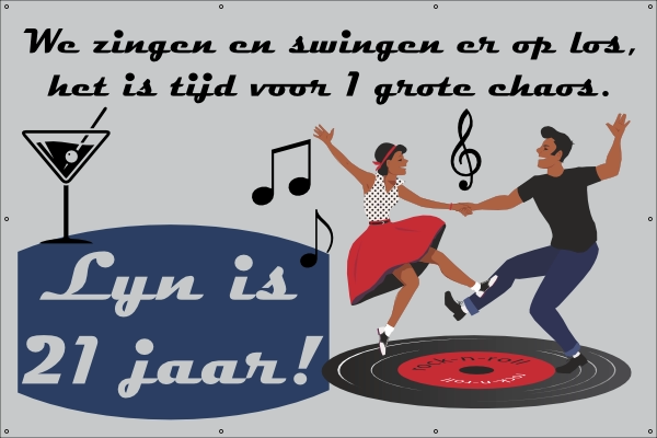 21 jaar Spandoek