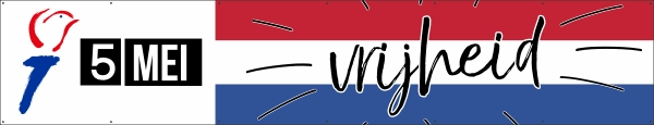 5 mei vrijheid spandoek