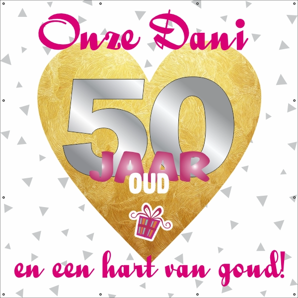 50 jaar oud en een hart van goud spandoek
