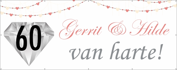 60 jaar diamant spandoek