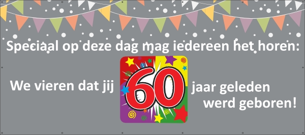 60 jaar verjaardag spandoek