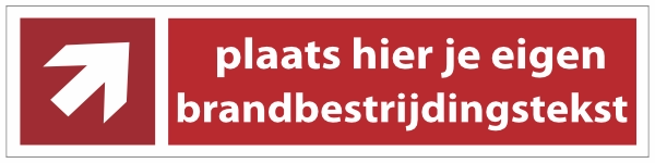 A045R Eigen brandbestrijdingstekst sticker