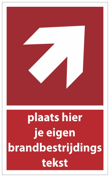 A045R Met brandbestrijdingstekst sticker