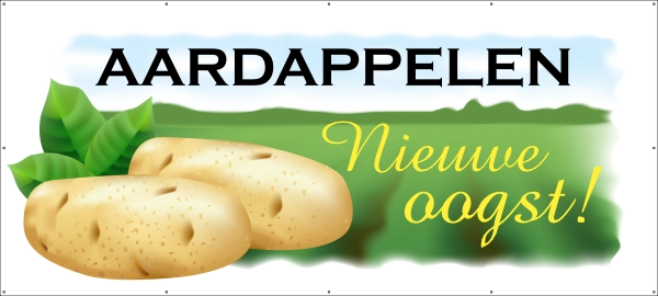 Aardappelen nieuwe oogst spandoek