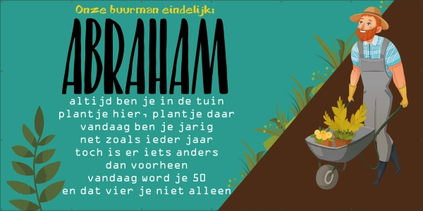 Abraham spandoek tuinieren