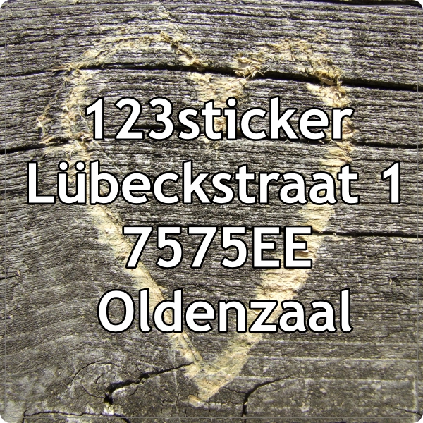 Adressticker hout