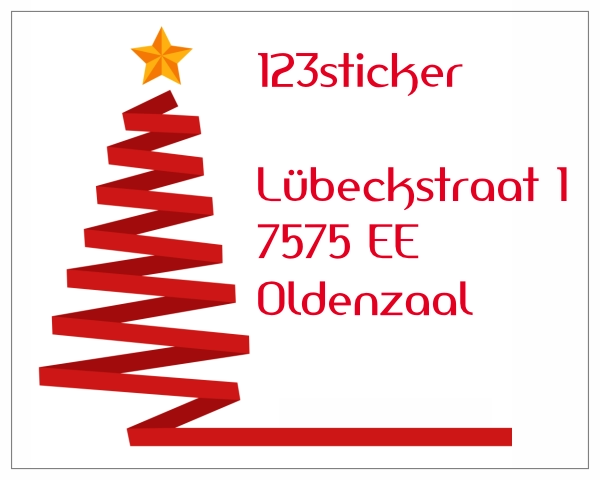 Adressticker kerst