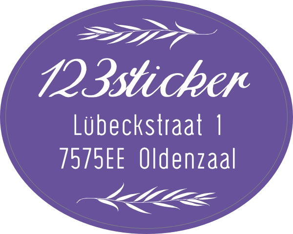 Adressticker met Lavendel
