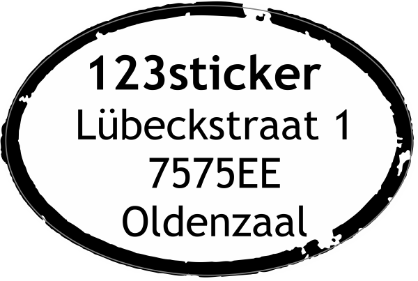 verticaal welzijn probleem Ovale adresstickers kopen? | 123sticker.nl