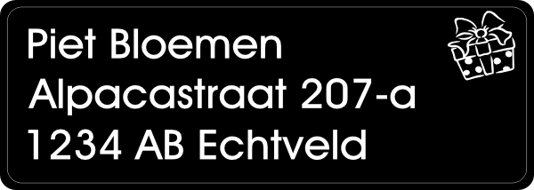 Adressticker feest