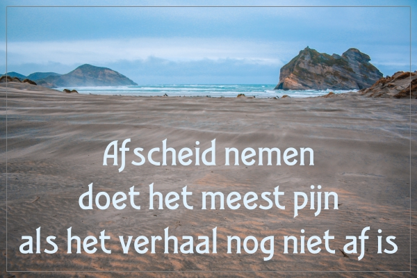 Afscheid nemen sticker