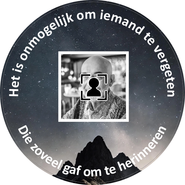 Afscheid sticker zilver rond