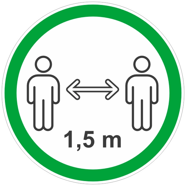 Afstand houden sticker