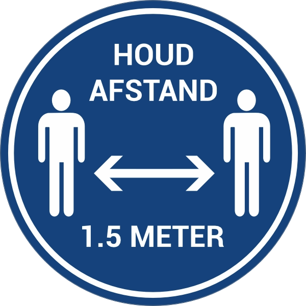 Houd afstand symboolsticker
