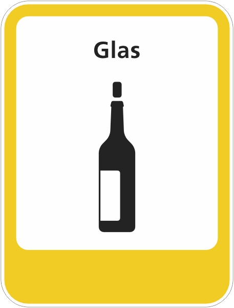 Afvalscheiding glas sticker