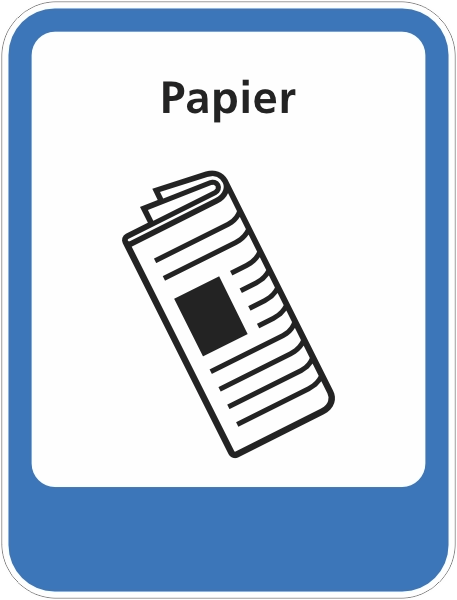 Afvalscheiding papier sticker