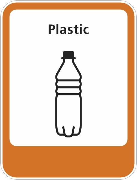 Afvalscheiding plastic sticker
