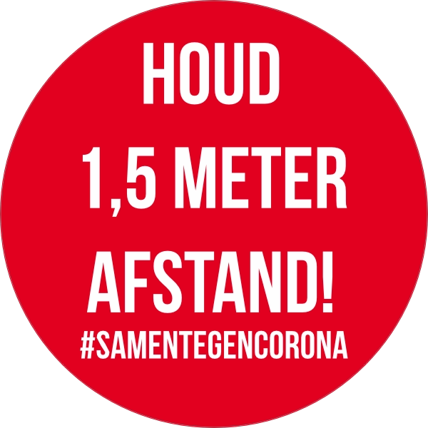 1,5 meter afstand corona sticker