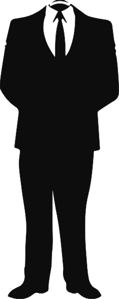 Anonymous Suit muursticker