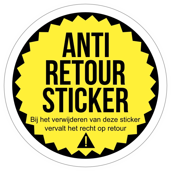 Anti-retour sticker