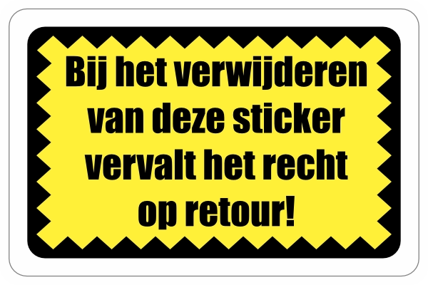 Anti-retour sticker