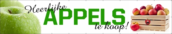 Appels te koop spandoek