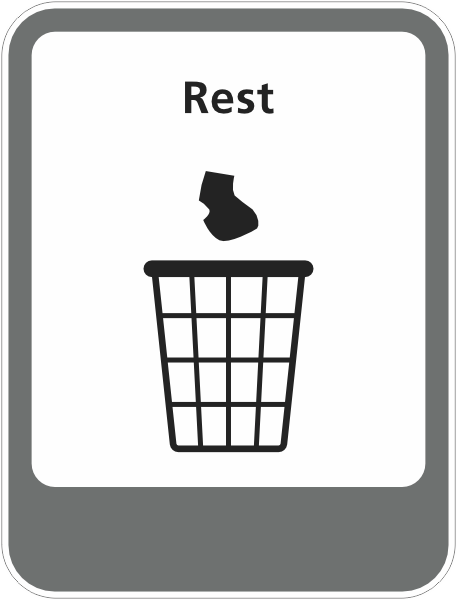 Afvalscheiding restafval sticker