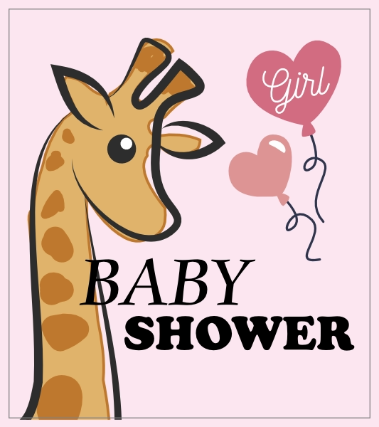 Babyshower sticker meisje
