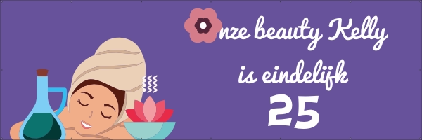 Beauty 25 jaar spandoek