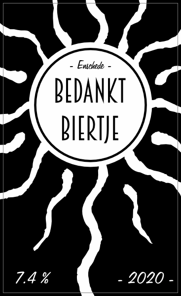 Bedankt bieretiket
