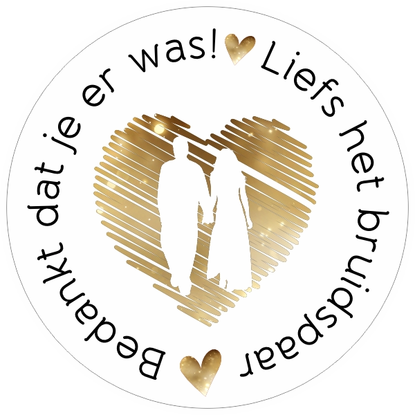 Bedankt Bruidspaar Huwelijk