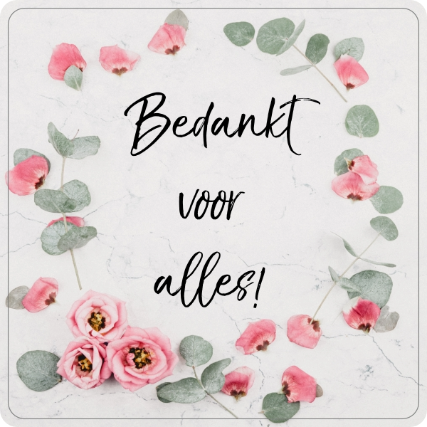 Bedankt voor alles sticker