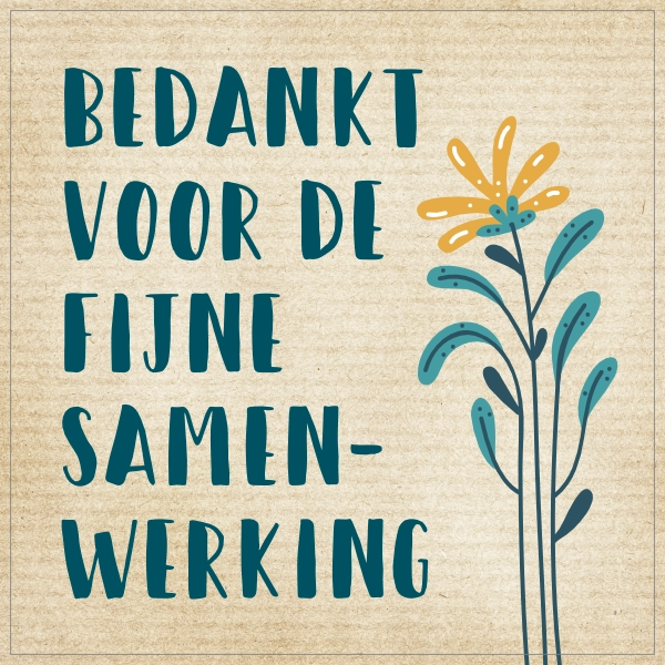 Bedankt voor de fijne samenwerking sticker