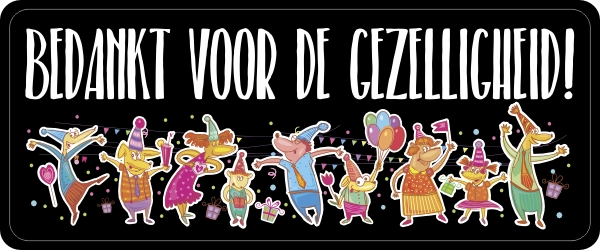 Bedankt voor de gezelligheid stickers