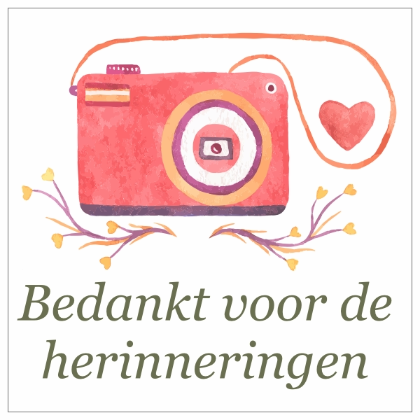 Bedankt voor de herinneringen sticker