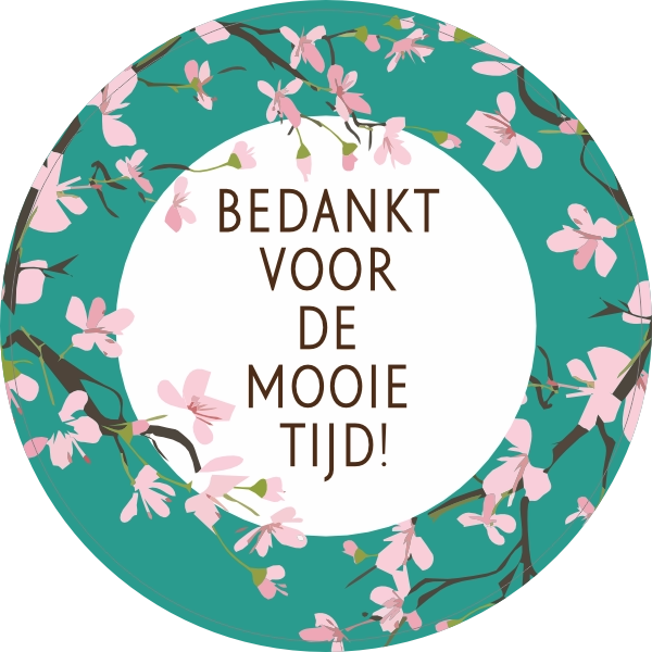 Bedankt voor de mooie tijd sticker