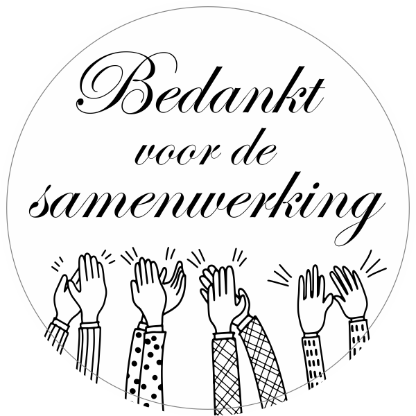 Worstelen Glimp slachtoffer Bedankt voor de samenwerking sticker | 123sticker.nl