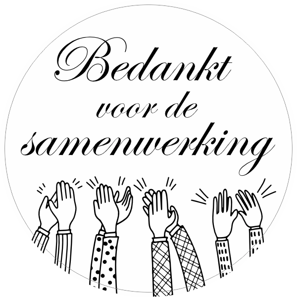 Bedankt voor de samenwerking sticker