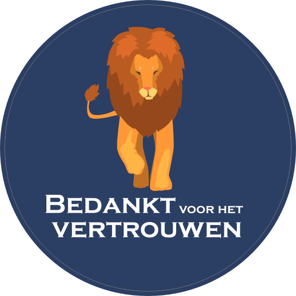 Bedankt voor het vertrouwen sticker