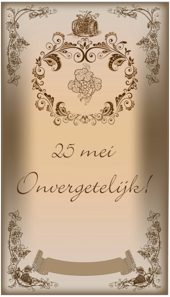 Bedankt wijnetiket