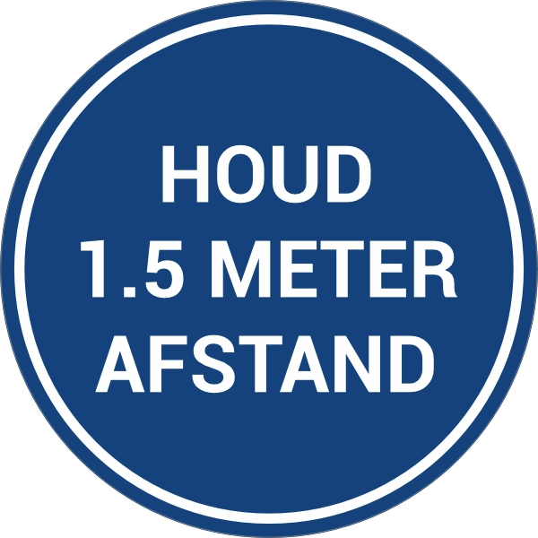 Bewegwijzering houd afstand sticker