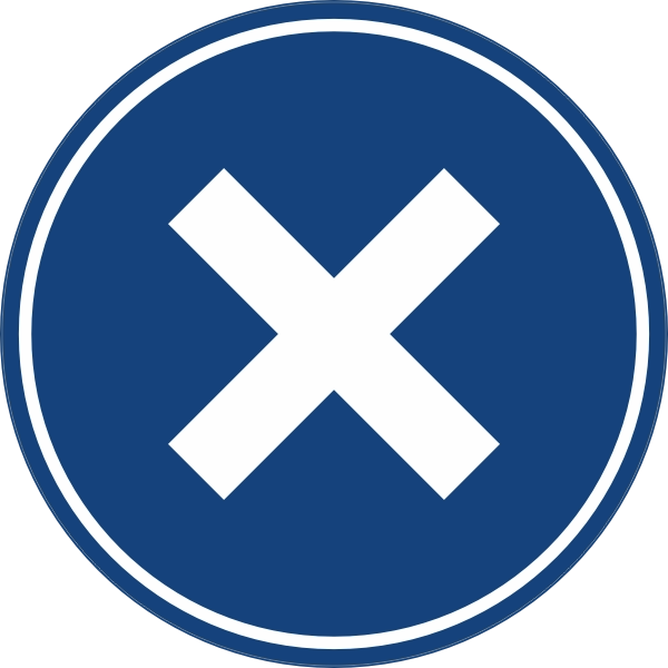 Bewegwijzering kruis sticker