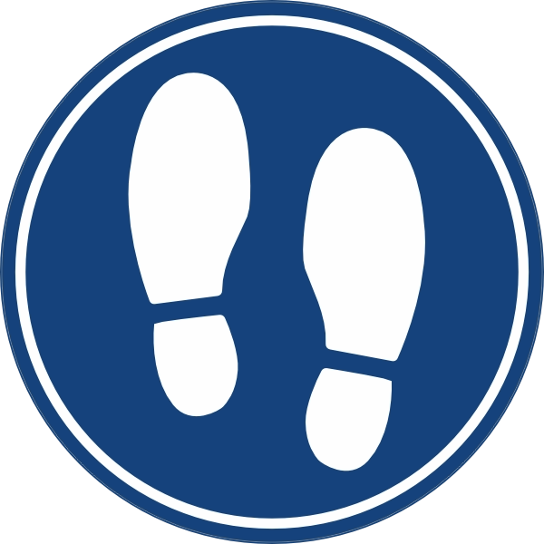 Voetstappen sticker