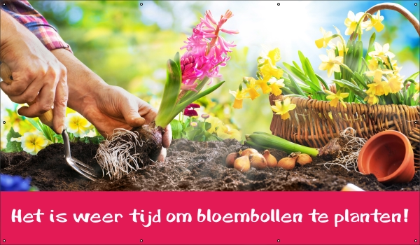 Bloembollen planten spandoek