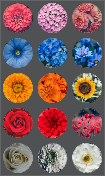Bloemen Stickervel