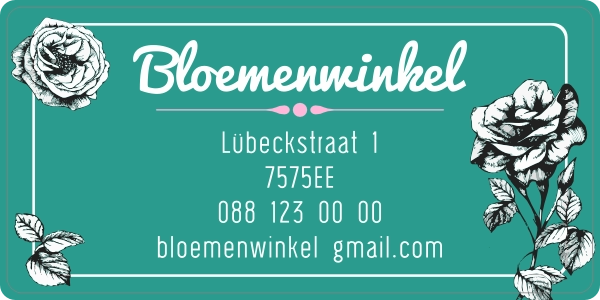 Bloemenwinkel adreslabel