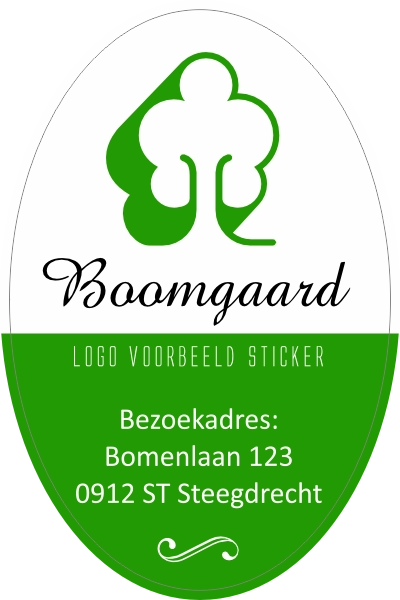 Boomgaard logosticker