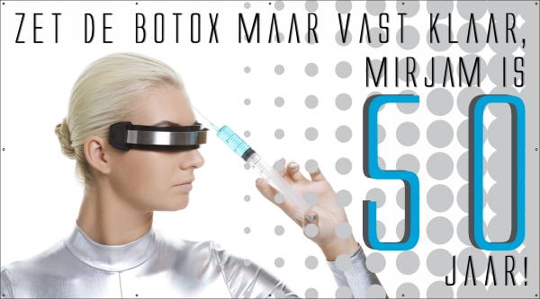 Botox Vrouw Spandoek
